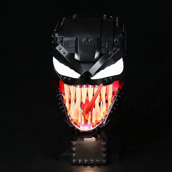 LMTIC Led Lighting Kit for Spider Man Venom 76187 Building Blocks Model Light Kit for Lego Helmet Man Venom 76187 Light Set Compatible with Lego Venom Head 76187(NOT Included The Lego Sets)