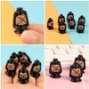 Dollhouse Miniature Lantern, 6pcs Mini Kerosene Lamp Light Fairy Garden Figurine Micro Landscape Ornament for Doll Gardening Succulent Patio Plants Pot