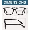 BLUELESS Reading Glasses Women - Fashion Ladies Readers(Black, 2.00)