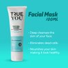 TRUE YOU Skincare Facial Mask with Natural Extracts of Active Charcoal, Bamboo and Green Tea Hydrating Gentle Purifying Cleanser, For Daily Use 3.5 oz
