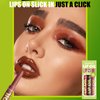 3 Colors Fat Lip Oil Slick Click Press Lipstick, Moisturizing Lip Balm Korean Shining Mirror Lip Gloss Nourishing Solid Lip Glaze, Plump Your Lips, High Pigmented Vegan Lip Oil Non-Sticky (A#)