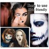 2PCS Black and White Face Body Paint,Skeleton Skull Face Painting Special Effects Makeup Kit with 2 Brushes,Clown Zombie Party Cosplay Art Theater Cosplay Halloween Face Paint Makeup Kit for Adults