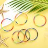 Libima 48 Pcs Sand Art Bracelets Kids, Clear Hollow Plastic Bracelet for Sand with 5 Mini Funnels Plastic Small Funnel for Sand Art Crafts and Party Favors