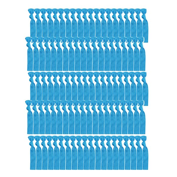 MEEDEE 100 Pack Turquoise Blue Elastic Hair Ties For Women No Crease Soft Elastic Ribbon Hair Ties Knotted Hair Ties No Damage Pony Tails Hair Ties Ouchless Hair Ties Yoga Hair Ties Elastic Bracelets