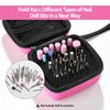 Oneleaf Nail Drill Bits Holder, Kit Organizer Storage Case Displayer Container, Waterproof Portable Organizer Bag, Efile Nail Bits Professional Nail File Bits Manicure Tools-Only Case