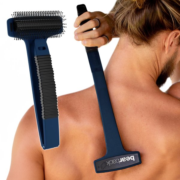 Bearback Back Scratcher for Men & Women – Long Reach Folding Handle, Skin-Safe Bristles – Extendable, Portable, Easy to Clean – Designed by a USA Small Business