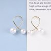 Sttiafay Vintage Pearl Drop Earrings Gold Pearl Stud Earrings Boho Tiny Pearl Earrings Pearl Wedding Earrings Jewelry for Women and Girls Gifts