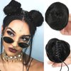 mdgfge Space Buns Hair Piece Mini Short Claw Clip in Messy Cat Ears Fake Hair Bun Extensions Synthetic Wig Accessory Updo Hairpieces for Women Girls Daily Use (2PCS)
