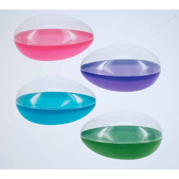 JUS JF Jumbo Fillable Easter Eggs 4 in a Set, Pink, Blue, Green and Purple
