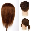 Stancia Mannequin Head, Male Mannequin Head Especially for Barber, Training Head with 14” 100% Human Hair, Manikin Head for Hair Styling and Practice (with Beard)