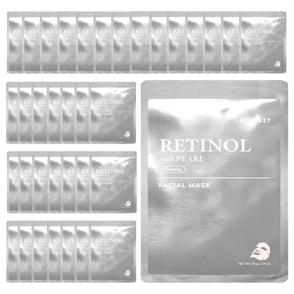 Innerest SKIN627 Bulk 36PK Retinol with Pearl Masks Skincare, Facial Mask, Sheet Masks Korean (36PK Retinol with Pearl)