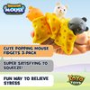 Yoya Toys Squeeze pops Mouse in Cheese Squishy - Squeeze Fidget Toy, Mouse Pop Up Fidget Toy - Stress Relief Plush, Squeeze Cheese - Autism/ADHD Cheese Wedge Toy - Set of 3 Popping Mice Toy
