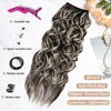 SilkStrands Halo Hair Extensions 20 Inch Invisible Wire Hair Extensions with 4 Secure Clips Adjustable Long Wavy Hair Extensions for Women Secret Hair Piece for Women