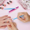 AHIER 10pcs Rubber Nail Cuticle Pusher Tipped Plastic Handle Nail Art Tool Nail Acrylic Cuticle Pusher Cleaner(Random Color)