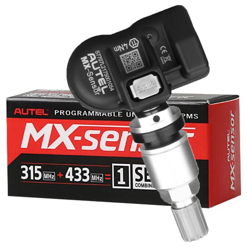 Autel TPMS Sensor Universal 1 Sensor with Dual Frequency (315MHz + 433MHz), Tire Pressure Monitoring Sensor Replacement for 99% Vehicles, Programmable by Autel TPMS Tool (Metal Valve)