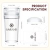 Saviland French Tip Nail Stamp -14PCS French Tip Nail Tool with Replaceable Stamper Head, Clear Silicone Nail Stamper kit French Nail Stamper with Scrapers for French Manicure Home DIY Nail Art Salon