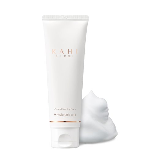 KAHI Cream Foaming Cleanser Face Wash | Hydrating Cream to Foam Cleanser for Oily Skin & Combination Face Care | Gentle Face Cleanser w/Collagen K Beauty Foaming Face Wash 2.70 fl oz