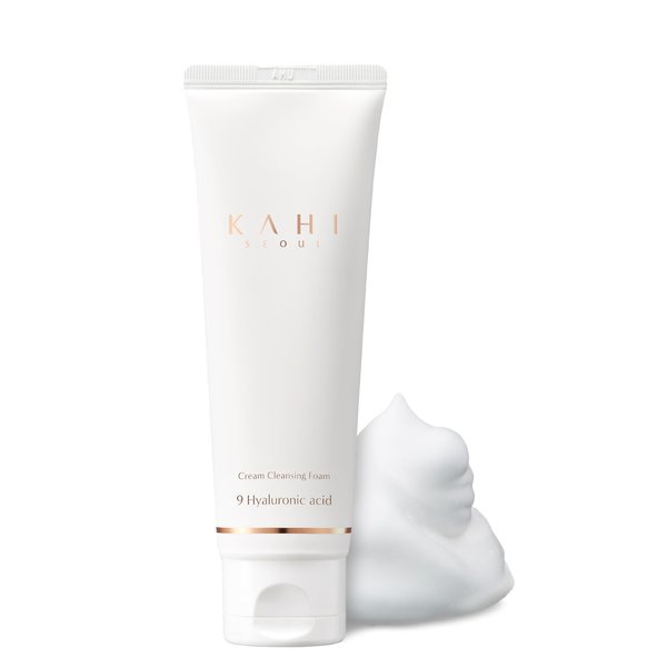 KAHI Cream Foaming Cleanser Face Wash | Hydrating Cream to Foam Cleanser for Oily Skin & Combination Face Care | Gentle Face Cleanser w/Collagen K Beauty Foaming Face Wash 2.70 fl oz