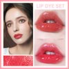 6 Colors Lip Tint Stain Set,Water Tint Lip Stain Korean Lip Gloss Long Lasting,Plumping Mini Liquid Lipstick Moisturizing Natural Lip Tint,Multi-Use Lip & Cheek Tint,Non-sticky,Lightweight,Vivid Color
