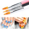 KAAGEE 5pcs Ombre Nail Brush Nail Paint Pen for Lace Line Gradient Color Ombre Brush for Gel Nails Wood Nail Art Brushes Nail Design Brushes Acrylic Nail Polish Tools Nail Accessories
