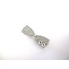 Small clear crystal bow shaped alligator hair clip for fine thin hair