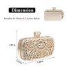 DA BODAN Womens Sparkly Rhinestone Crystal Clutch Bag Glitter Sequin Bridal Purse Evening Handbag for Wedding Party Prom