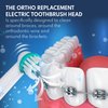 Replacement Toothbrush Heads for Oral B Braun - Ortho and Power Tip Brush Heads Compatible with Oralb Electric Toothbrush - Good for Braces, Crowns, Bridges 20 Pk. Fit The Oral-B Pro 1000, Kids Plus
