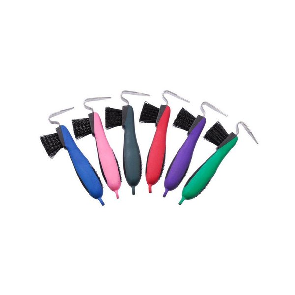 Tough 1 Great Grip Hoof Pick/Brush, Purple