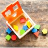 Fat Brain Toys Take-Along Shape Sorter - Wooden Montessori Learning Toy, 12 mos+