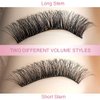 Premade Fans Eyelash Extensions Short Stem Premade Volume Eyelash Extensions 3D-D-0.07-12 Volume Lash Extensions Pre made Lash Fans C D Curl .07 .10(3D-D-0.07,12mm)