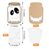 SHIEL-EVEN Halloween DIY Crafts-50 Pack Mason Jars Shape Halloween Cards with Candy Bags for Party Favors, 5 Design Halloween Crafts for Kids, Halloween Cardstock Craft Supplies for Classroom School