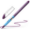 Schneider Slider Basic XB (Extra Broad) Ballpoint Pen, 1.4 mm, Transparent Barrel, Violet Ink, Box of 10 Pens (151208)