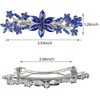 Crystal Hair Barrettes, Rhinestone Flower Hairpins Hair Clips, Sparkly Austrian Hairgrip Hair Headwear Accessories for Women Girls (Blue)