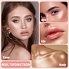 IONSGAKO 2PCS Pearl White Highlighter Makeup Palette Face Powder Highlighters Iluminadores De Maquillaje Shimmer Glitter Diamond Highlighter Contour Powder Makeup Palette