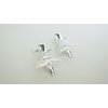 Generic 2 extra small silver butterfly metal alligator hair clip for fine thin hair