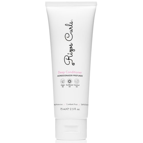 Rizos Curls Travel Deep Conditioner, Strengthens & Moisturizes Hair while Controlling Frizz, Add Softness and Manageability with Coconut Oil, Sunflower Oil & Shea Butter, 2.5 oz