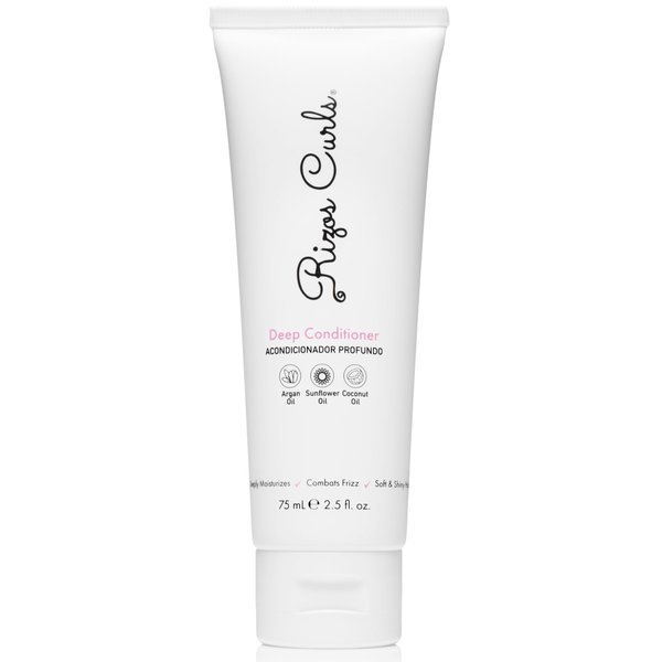 Rizos Curls Travel Deep Conditioner, Strengthens & Moisturizes Hair while Controlling Frizz, Add Softness and Manageability with Coconut Oil, Sunflower Oil & Shea Butter, 2.5 oz