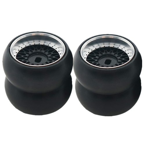 RC 1/28 Drift Wheels,Alloy RC Wheel Tires for 1/28 Wltoys K969 K989 P929 kyosho Rally Model car Upgraded Part 4pcs/Set(Black)