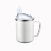 Multifunctional Adult Sippy Cup for Elderly Spill Proof - Precise Liquid Control, Easy to Grasp Handles,17.6oz Stainless Steel Sippy Cup with Straw,Suitable for Seniors Patients Limited Mobility