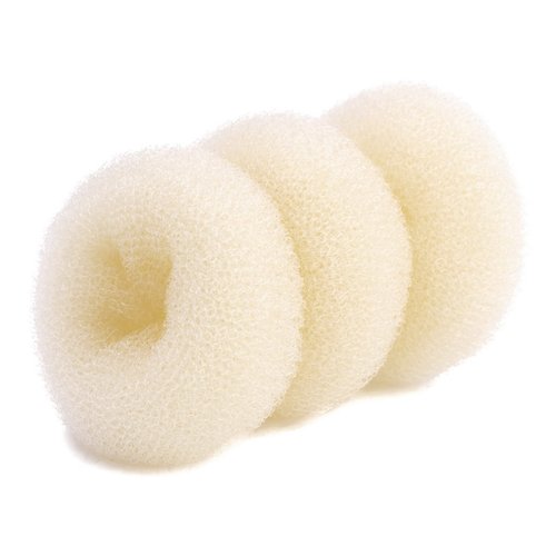 AJOY 3 Pcs Mini Size Blonde, Small Bun Maker for Kids, Sock Bun Donut for Thin Hair, Doughnut Bun Form Toddler for Girls, Dance, Child, Ballet, Ballerina Etc., 2-2.6 Inch