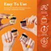 AZUREBEAUTY Dip Powder Nail Kit Starter, Fall Winter Yellow Orange Brown Glitter 12 Pcs 4 Colors Acrylic Dip Powder Liquid Set with Base/Top Coat Activator for French Nail Art Manicure DIY Gift