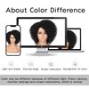 Fancy Hair Short Kinky Curly Wigs Side Part Afro Yanky Twist Wigs for Black Women Synthetic Twist Out Wig Natural Hairstyle for Daily Use (1B)