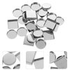 Beatifufu 30pcs Aluminum Plate Empty Square Metal Pan Square Empty Metal Pan Empty Eyeshadow Tins Eyeshadow Pan Mini Paint Palette Empty Pan for Cosmetic Palette Lipstick Stainless Steel