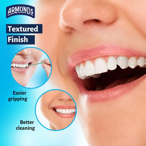 Armonds ProPicks MicroPick Dental Picks for Teeth Cleaning with Zinc Oxide – Disposable Plastic Toothpicks for Teeth & Gums – Protects Teeth & Massages Gums - 6 Packages x 120 Plastic Dental Picks