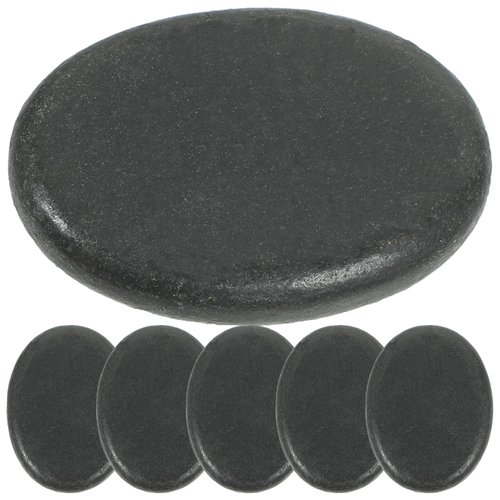 EXCEART 6pcs Essential Massage Stones Hot Stones Rocks for SPA Massage 4 * 3cm Convex Side