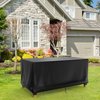 Patio Table Cover 100% Waterproof, 72x47x28 inch Outdoor Table Cover Rectangular, Patio Furniture Cover for Dinning Furniture, Picnic Coffee Tables Chairs and Sofas, Black