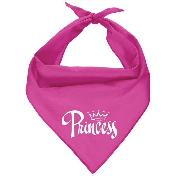 Parisian Pet Fashionable Dog Bandana – ‘Princess’ Printed Tie-On Neck Kerchief for Female Dogs and Cats – Size Small