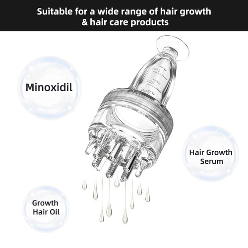 Hair Oil Applicator,Scalp Massager Hair Growth Oil Bottle With Comb,Minoxidil Applicator Hair Oiling Dispenser Brush,Massage Root Comb Applicator Bottle Scalp Tool For Thin Growth Serums
