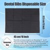 125 Pcs Dental Bibs Disposable for Patient, 13"x18", 3 Ply Waterproof Piercing Tattoo Paper Napkin Tissue Bib for Dental Clinic, Tattoo Station and Salon