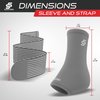 Sleeve Stars Ankle Brace for Sprained Ankle, Plantar Fasciitis Relief Achilles Tendonitis Brace, Ankle Support for Women & Men with Strap, Heel Protector Wrap for Pain & Compression (Single/Gray)